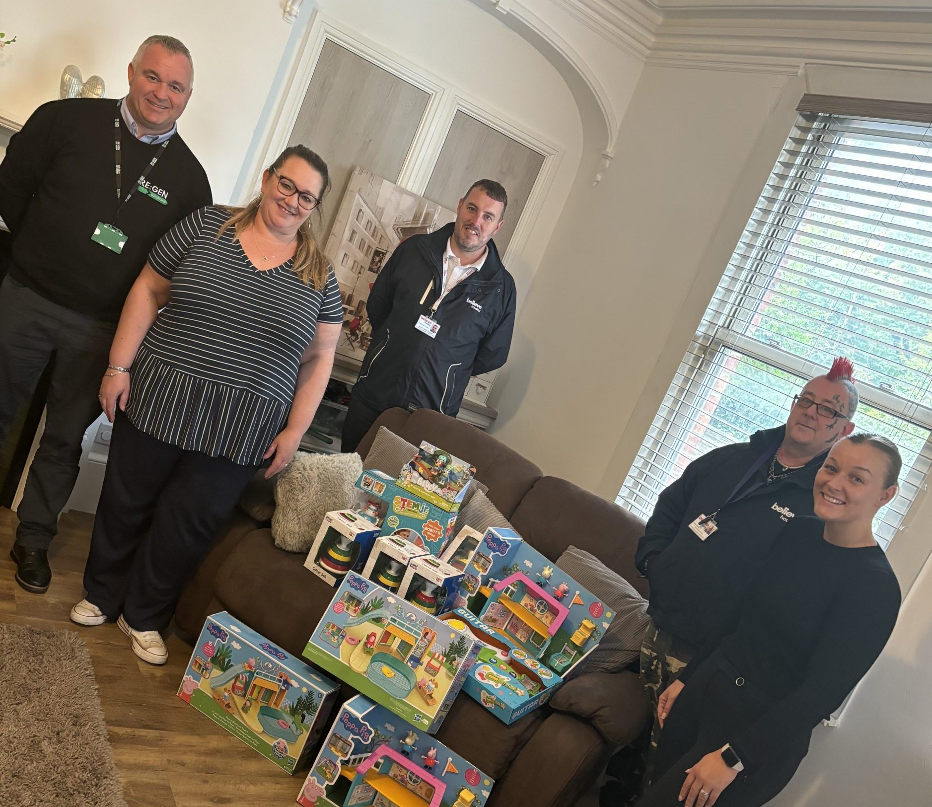 RE:GEN Solutions team donate toys to Wear Valley Women's Aid